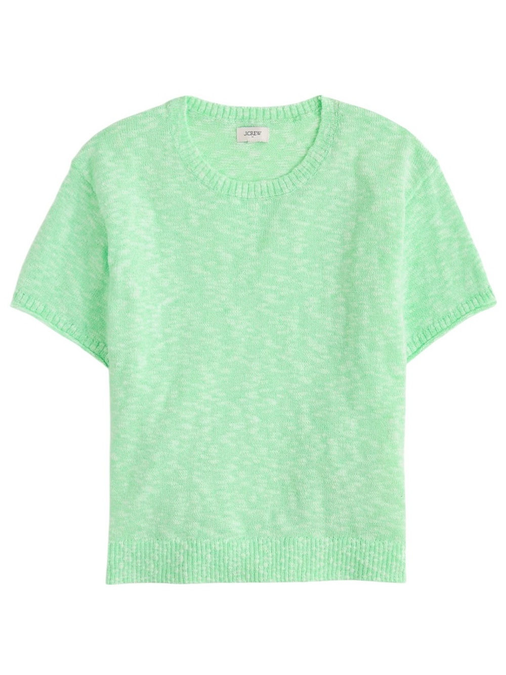 J.‎ Crew Relaxed Beach Sweater Apple Sorbet Green Short Sleeve GR1099 NWT Large